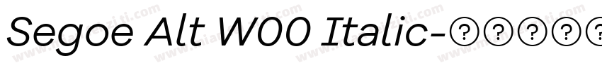 Segoe Alt W00 Italic字体转换